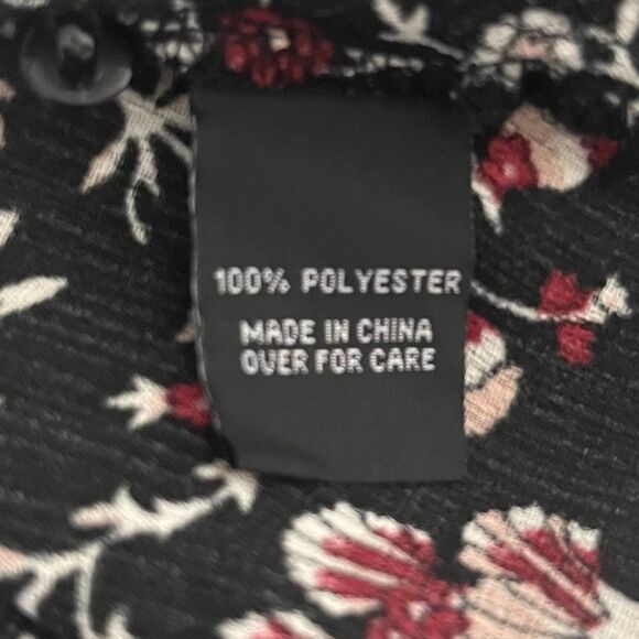 BCX Black Floral Halter Neck Top   Size S - Picture 4 of 5